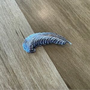 Vintage Sterling Silver Feather Brooch/ Pin